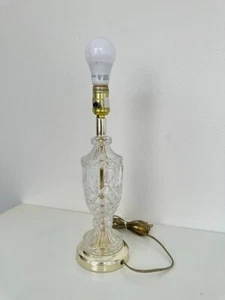 The European Collection 24% Crystal Brass Lamp Made in Yugoslavia Table Lamp - Picture 1 of 9