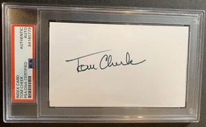 VARY RARE Tom Cheek HOF 2013 Dec.05 PSA Signed Index Card Broadcaster Blue Jays - Picture 1 of 1