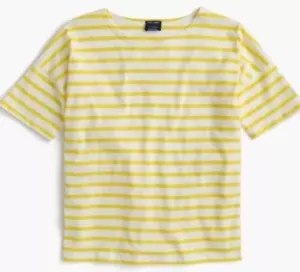 NUEVO CON ETIQUETAS SAINT JAMES para J.CREW Talla S Camiseta holgada manga corta a rayas C7597 $89 - Imagen 1 de 13