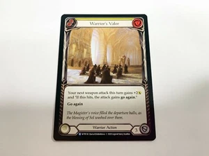 Warrior's Valor (Yellow) Welcome To Rathe UNLIMITED Flesh and Blood WTR130 - Picture 1 of 2