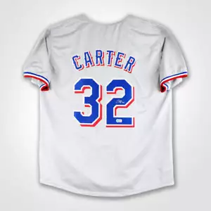 Von Evan Carter signiertes weißes Pro-Style Baseball Trikot - Bild 1 von 3