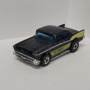 Vintage Hot Wheels 1978 Mainline '57 Chevy Black Yellow GHO Diecast Car - Picture 1 of 6