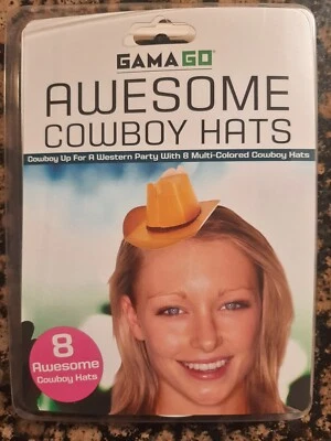 GAMAGO Awesome Cowboy Hats multicolor with adjustable elastic bands set of 8 - Image 1 of 2