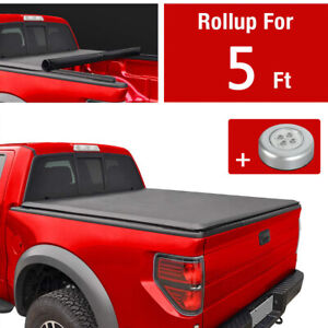SOFT ROLL-UP TONNEAU COVER 5FT FOR 2016-2022 TOYOTA TACOMA FLEETSIDE TRUCK BED
