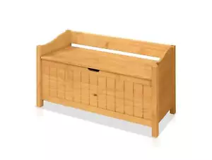 Sitztruhe Sitzbank Bank Truhe Truhenbank Massivholz LEILO Kiefer natur B: 107 cm - Bild 1 von 4