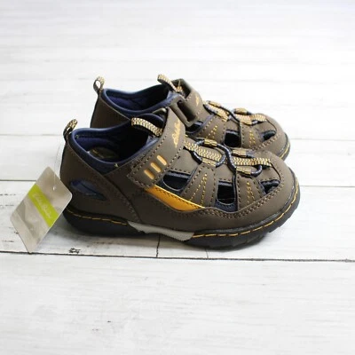 Eddie Bauer Boy's Brown Sandals Size 8 Little Kid Closed Toe Bungee - Image 1 of 4