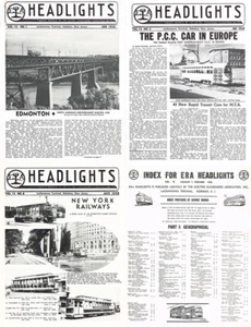 LOT OF 3 ISSUES OF E.R.A. HEADLIGHTS PUBLICATION FOR 1950 PLUS THE INDEX - Picture 1 of 5