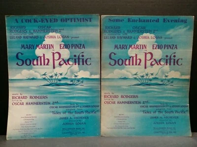 Lot 2 South Pacific Sheet Music Some Enchanted Evening A Cock-Eyed Optimist F2T - Image 1 of 4