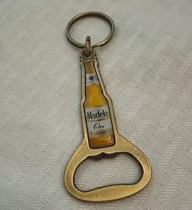 Portachiavi apribottiglie birra leggero Modelo Cerveza Oro portachiavi metallo NUOVO - Foto 1 di 8