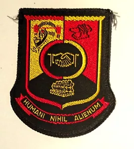 Mysterious Blazer Badge - with moto "HUMANI NIHIL ALIENUM" embroidered-see below - Picture 1 of 4