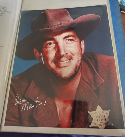 Dean Martin Hand Signed 10 x 8 Photograph Cover