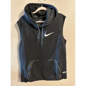 Nike Dri-FIT Fußball ärmellos Hoodie Training Fitnessstudio schwarz Large - Bild 1 von 6