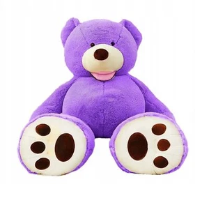Riesen Teddybär Kuschelbär 130 cm Groß XL lila Plüschbär Kuscheltier - Bild 1 von 4