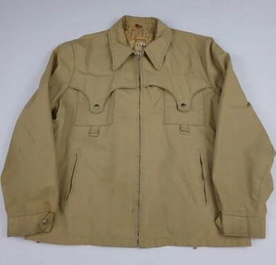 Chaqueta Montgomery Wards Vintage Años 50 60 Rara Única Desgaste Pesado Envejecida  Foto 1 de 4
