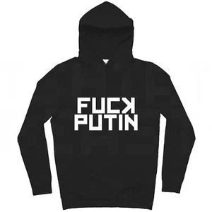 Felpa con cappuccio F*ck Putin maglione adulto manica lunga - Foto 1 di 34