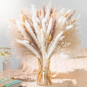 Natural Pampas Grass 8kind Grass Mix Bouquet | Dried Pampas Bouquet for Wedding - Picture 1 of 5