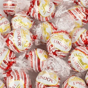 Lindt LINDOR PEPPERMINT WHITE Chocolate TRUFFLES CANDY BULK BAG VALUE PRICE NOW! - Picture 1 of 6
