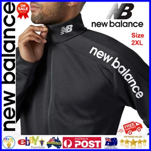 New Balance Tenacity Knit Jacket Black 2XL NEW NB MJ11090 Zip-up - Picture 1 of 5