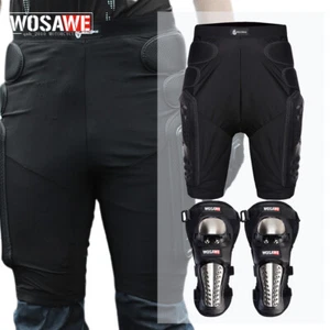 WOSAWE Motocross Bicycle Racing Adults Protection Shorts Steel Knee Elbow Pads - Picture 1 of 16