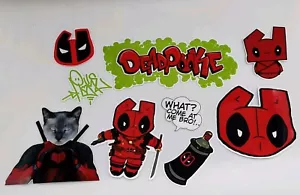Deadpool Wolverine STICKER PACK Graffiti Slaps By NYC Street Artist PUKE - Picture 1 of 12