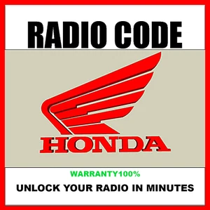 HONDA RADIO CODES UNLOCK ACCORD CRX CR-Z HR-V INSIGHT AP STEREO PINCODE SERVICE - Picture 1 of 6