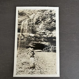 RPPC Postkarte Tannery Falls in der Nähe von Lake Superior und Munising MI Rückseite beschädigt UNP - Bild 1 von 4