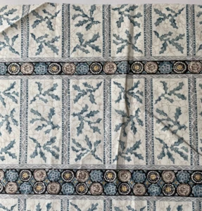 Lee Jofa Mozambique Aqua Floral Designer Fabric Remnant 24x24" - Picture 1 of 5