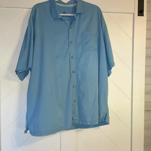 Tommy Bahama Herren 2XL Blau Knopfleiste Seide Kurzarm - Bild 1 von 3