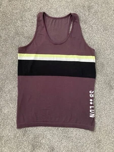 SWEATY BETTY ATHLETE COLOUR AUBERGINE BLOCK ORIGINAL DESIGN SEAMLESS GYM VEST TO - Picture 1 of 5