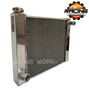 2Row 22" x 19" Universal Aluminum Cooling Radiator for Ford/Mopar Single Pass - Picture 1 of 11