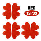 12X Red Reflective Heart Shape Safety Mark Warning Decal Sticker Car Accessories