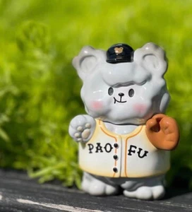 GabriellaWorkshop Paofu Baseball Puff Bear Grey Resin Figure H8.5cm(3.3in) - Picture 1 of 2