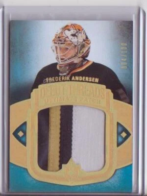 2013-14 Ultimate Collection Debut Threads Patches #UDTFA Frederik Andersen 4/100 - Image 1 of 2