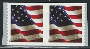 Mint US Pair of Flag Coil Forever Stamp Scott# 5158 (MNH) - Picture 1 of 1