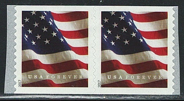 Mint US Pair of Flag Coil Forever Stamp Scott# 5158 (MNH) - Image 1 of 1