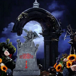Nuovo Halloween BetelGeuse/Succo di Scarabeo LED Teschio Fantasma Incandescente Tombstone Horror - Foto 1 di 7