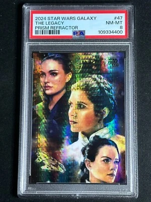 2024 Star Wars Galaxy Chrome Prizm Refractor The Legacy #47 PSA Padme SSP /75 - Image 1 of 2
