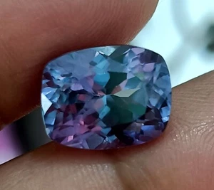 NATURAL Loose Montana Bi-Color Change Sapphire Cushion Cut  GEMSTONE 20.00 Ct - Picture 1 of 9