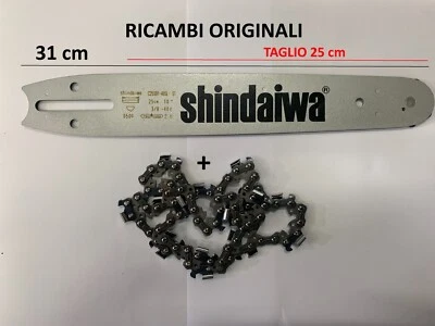 SHINDAIWA KIT BARRA DA 25CM CATENA 40 MAGLIE IDEALE PER MOTOSEGA 251 280 360 TS