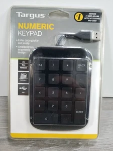 NEW Targus Numeric Keypad Wired USB for PC/ MAC/ Netbook AKP10US - Picture 1 of 8