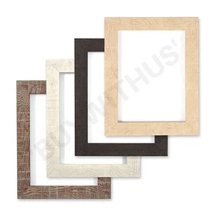 Cornice fotografica shabby chic rustica/grana di legno cornice nero bianco noce - Foto 1 di 8