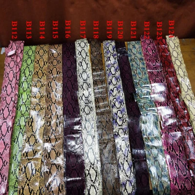 1x Leather Python Snake Skin Leather Hide Whole Pelts DIY Pattern Material - Image 1 of 4