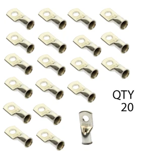 (20) 1/0 AWG gauge 5/16" non-insulated Tinned copper Ring Terminal Lug QTY 20 - Picture 1 of 8