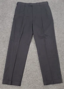 Brooks Brothers Vestido Pantalones Madison Tag34x34 Fit34x30 Plisado Puños 100% Lana - Imagen 1 de 8
