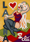JACQUELINE DITT - Lana on the Carpet A4 DRUCK n.Gemälde Girl Frau Pin Up
