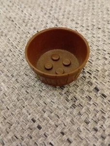 Contenedor Lego, Medio Barril 4~x4~x2, Sin Agujero [4424] Original Marrón x1 - Imagen 1 de 3