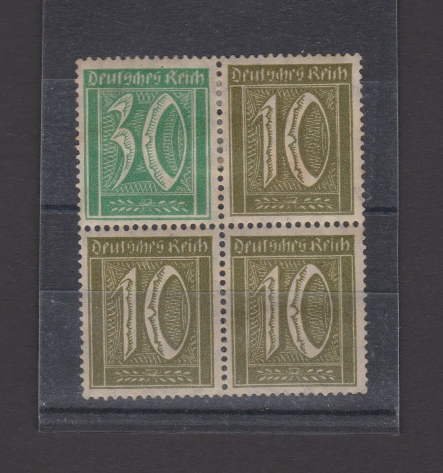 Germany. 1921. MM  (SG2008) From Booklet 10pf Olive-green. 30pf Blue-green - Image 1 of 1