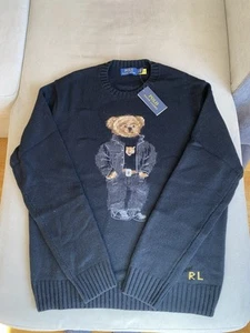 Ralph Lauren Preppy Lana Capodanno Tuta Tigre Lunare Orso Bandiera Maglione Maglione L - Foto 1 di 11