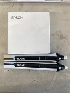 2 INTERACTIVE PENS EPSON ELPPN05 BLUE & ORANGE STYLUS - Picture 1 of 10