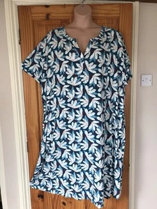 Seasalt Field Walk Linen Blend Dress~Painted Echinacea Gouache ~Size 26-28 ~BNWT - Picture 1 of 13